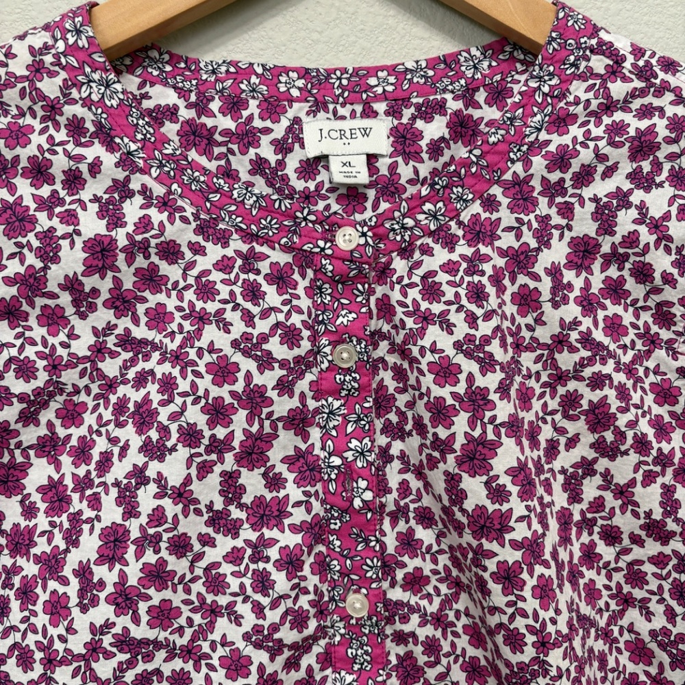 J. Crew Factory Pink Floral Blouse - Picture 3 of 7
